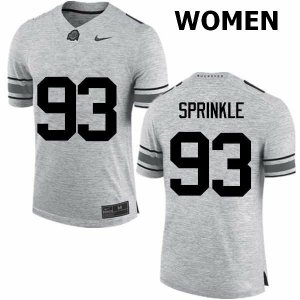 Women's Ohio State Buckeyes #93 Tracy Sprinkle Gray Nike NCAA College Football Jersey Check Out BPH1744CS